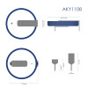 Akyga AKY1108 pilha de lítio CR2032 HP2C 3 V 210 mAh com 2 pinos, espaçamento 17,8 mm (THT)
