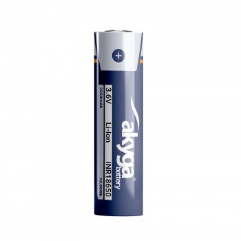 Akyga AKY1382 INR18650-34M bateria Li-Ion 18650 3,6 V 3350 mAh, sem proteção