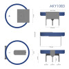 Akyga AKY1106 pilha de lítio CR2032 HP3B 3 V 210 mAh com 3 pinos, espaçamento 15,2 mm (THT)
