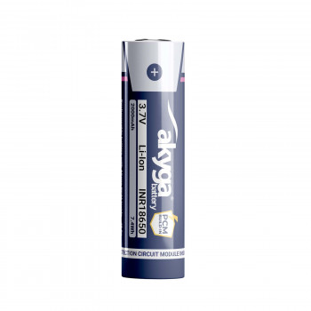 Akyga AKY2457 INR18650-20M bateria Li-Ion 18650 3,7 V 2000 mAh com proteção PCM