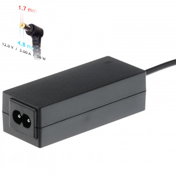 Akyga AK-ND-49 fonte de alimentação para portátil 12 V / 3,0 A, 36 W, 4,8 x 1,7 mm, 1,2 m, para ASUS