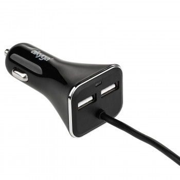 Carregador de automóvel 12/24V Akyga AK-CH-10 45W 4x USB-A 5V / 9A modular preto