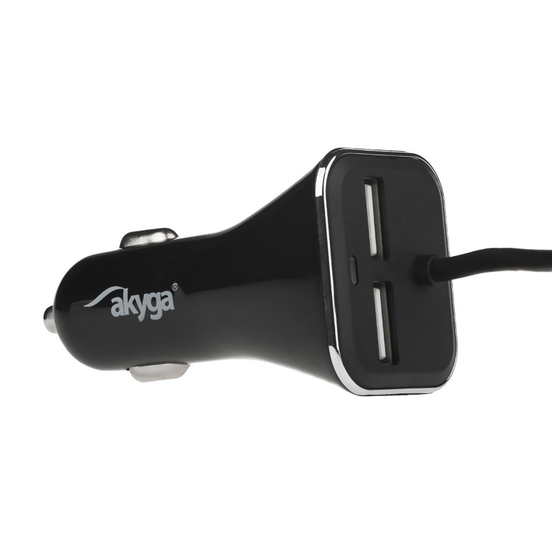 Carregador de automóvel 12/24V Akyga AK-CH-10 45W 4x USB-A 5V / 9A modular preto