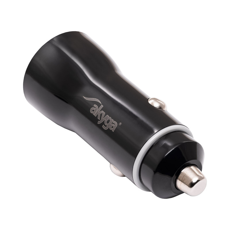 Carregador de automóvel 12/24V Akyga AK-CH-16 36W USB-A + USB-C PD Quick Charge 3.0 5-12V / 1,5-3A preto