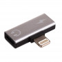 Akyga AK-AD-64 adaptador Lightning (macho) para 2x Lightning (fêmea), prateado