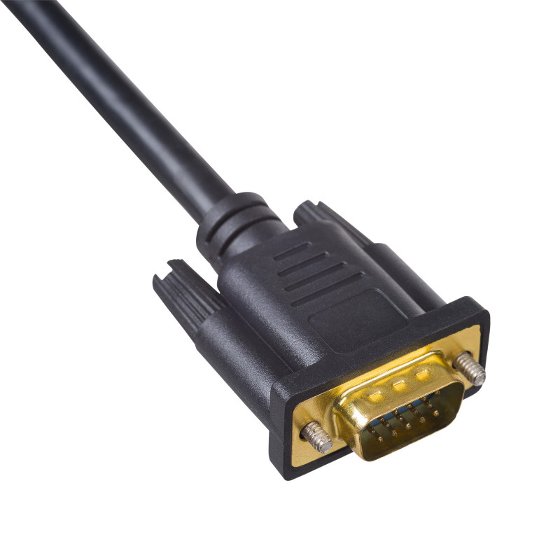 Akyga AK-AV-03 cabo DVI-I 24+5 macho para VGA macho com filtro de ferrite, 1,8 m, preto