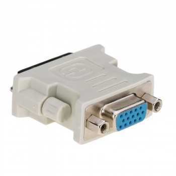 Akyga AK-AD-12 adaptador DVI-I 24+5 macho para VGA fêmea, branco