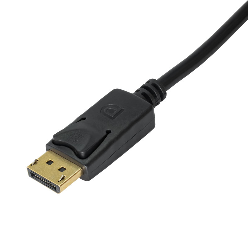 Akyga AK-AD-11 adaptador conversor com cabo DisplayPort macho para HDMI fêmea, 15 cm, preto