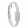 Akyga AK-AD-34 cabo USB de pulseira, Micro-USB-B (macho) / USB-A, USB 2.0, 23 cm, branco