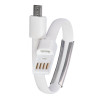 Akyga AK-AD-34 cabo USB de pulseira, Micro-USB-B (macho) / USB-A, USB 2.0, 23 cm, branco
