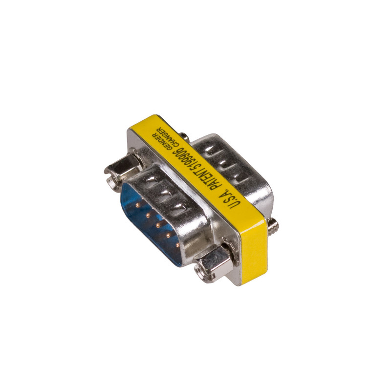 Akyga AK-AD-17 D-Sub 9 pinos (macho) para D-Sub 9 pinos (macho) RS-232 gender changer, prateado