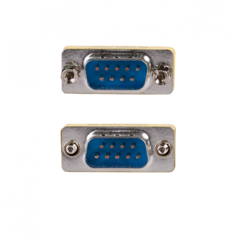 Akyga AK-AD-17 D-Sub 9 pinos (macho) para D-Sub 9 pinos (macho) RS-232 gender changer, prateado