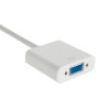 Akyga AK-AD-39 cabo adaptador Mini DisplayPort (macho) para VGA (fêmea), 15 cm, branco