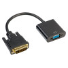 Akyga AK-AD-50 cabo adaptador DVI-D 24+1 (macho) para VGA (fêmea), 15 cm