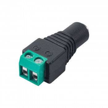 Akyga AK-SC-17 conector fêmea DC 5,5 x 2,1 mm com terminais de parafuso para cabo UTP, CCTV