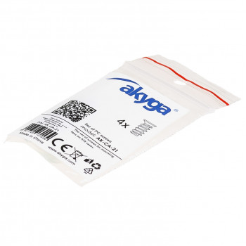 Akyga AK-CA-21 conjunto de parafusos para ventoinha de caixa ATX, aço zincado, 4 unid.