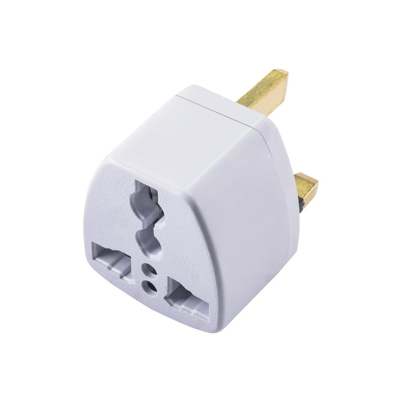 Akyga AK-AD-59 adaptador de viagem US / AU / EU para UK, 250 V, 10 A, branco