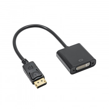 Akyga AK-AD-58 cabo adaptador DisplayPort (macho) para DVI-I 24+5 (fêmea), 20 cm