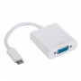 Akyga AK-AD-55 Cabo adaptador USB-C (macho) para VGA (fêmea), Full HD, 15 cm