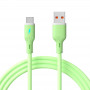 Akyga AK-USB-64 Cabo USB USB-A (macho) / USB-C (macho), USB 2.0, 18W, 1 m, verde, silicone