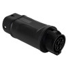Akyga AK-SC-E09 Adaptador de carregamento para veículos elétricos Type 1 (J1772) fêmea para Type 2 (IEC 62196-2) macho, monofásico, 32 A, preto