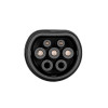 Akyga AK-SC-E09 Adaptador de carregamento para veículos elétricos Type 1 (J1772) fêmea para Type 2 (IEC 62196-2) macho, monofásico, 32 A, preto