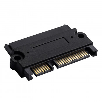 Akyga AK-CA-83 Adaptador SATA 22 pinos (15+7) fêmea para macho, preto
