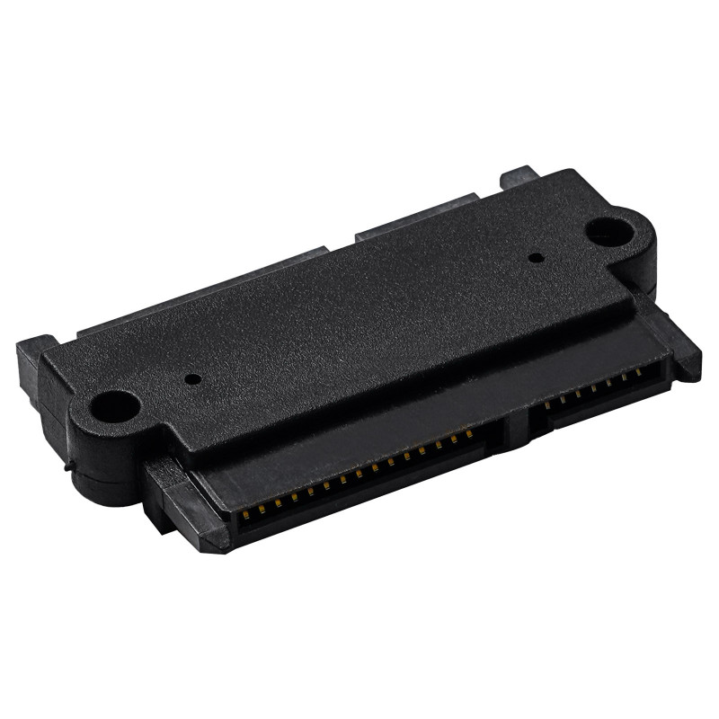 Akyga AK-CA-83 Adaptador SATA 22 pinos (15+7) fêmea para macho, preto