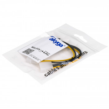 Akyga AK-CA-13 Cabo adaptador de alimentação 2x Molex (macho) para PCIe 6 pinos (fêmea), 15 cm
