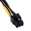 Akyga AK-CA-30 Cabo adaptador de alimentação SATA (macho) para PCIe 6 pinos (fêmea), 15 cm