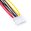 Akyga AK-CA-16 Cabo divisor de alimentação Molex (macho) para 2x SATA (fêmea), 15 cm