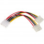 Akyga AK-CA-15 Cabo distribuidor de alimentação Molex (macho) para 2x Molex (fêmea), 15 cm