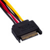 Akyga AK-CA-31 Cabo distribuidor de alimentação SATA, SATA (macho) para 2x SATA (fêmea), 2x 15 cm