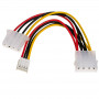 Akyga AK-CA-14 Cabo distribuidor de alimentação Molex (macho) para Molex (fêmea) + Mini Molex (fêmea), 15 cm