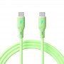 Akyga AK-USB-69 Cabo USB USB-C (macho) / USB-C (macho), USB 2.0, 60W, 1 m, verde, silicone