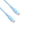 Akyga AK-USB-68 Cabo USB USB-C (macho) / USB-C (macho), USB 2.0, 60W, 1 m, azul, silicone