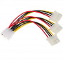 Akyga AK-CA-40 Cabo distribuidor de alimentação Molex, Molex (macho) para 3x Molex (fêmea), 3x 15 cm