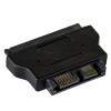 Akyga AK-CA-53 Adaptador Slim-SATA (macho) para SATA 22 pinos (fêmea), preto