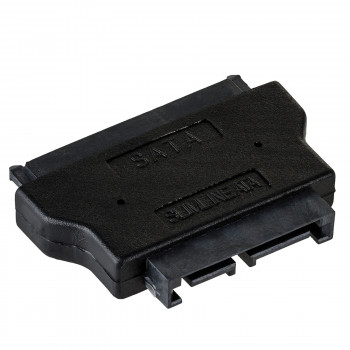 Akyga AK-CA-53 Adaptador Slim-SATA (macho) para SATA 22 pinos (fêmea), preto