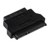 Akyga AK-CA-53 Adaptador Slim-SATA (macho) para SATA 22 pinos (fêmea), preto