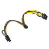 Akyga AK-CA-55 Distribuidor de alimentação para placa gráfica PCI-E 6 pinos (fêmea) para 2x PCI-E 6+2 pinos (macho), 2x 15 cm