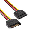 Akyga AK-CA-41 Cabo distribuidor de alimentação SATA, SATA (macho) para 3x SATA (fêmea), 3x 15 cm