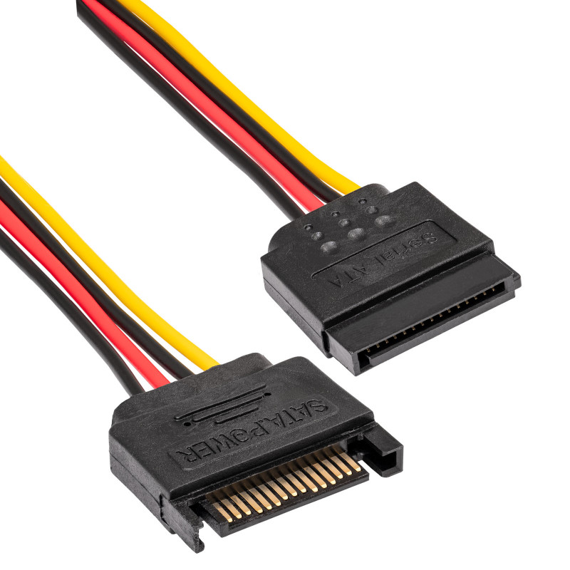 Akyga AK-CA-41 Cabo distribuidor de alimentação SATA, SATA (macho) para 3x SATA (fêmea), 3x 15 cm