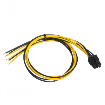 Akyga AK-SC-19 Cabo de serviço para fonte de alimentação de PC PCIe 6 pinos, 45 cm