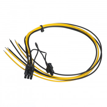 Akyga AK-SC-20 Cabo de serviço para fonte de alimentação de PC PCIe 6+2 pinos macho, 45 cm