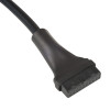 Akyga AK-CA-75 Cabo adaptador interno de header USB 2.0 9 pinos (macho) para USB 3.0 19 pinos (fêmea), 20 cm, preto