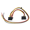 Akyga AK-SC-23 Cabo de serviço para fonte de alimentação de PC fêmea Molex / fêmea SATA, 40 / 15 cm