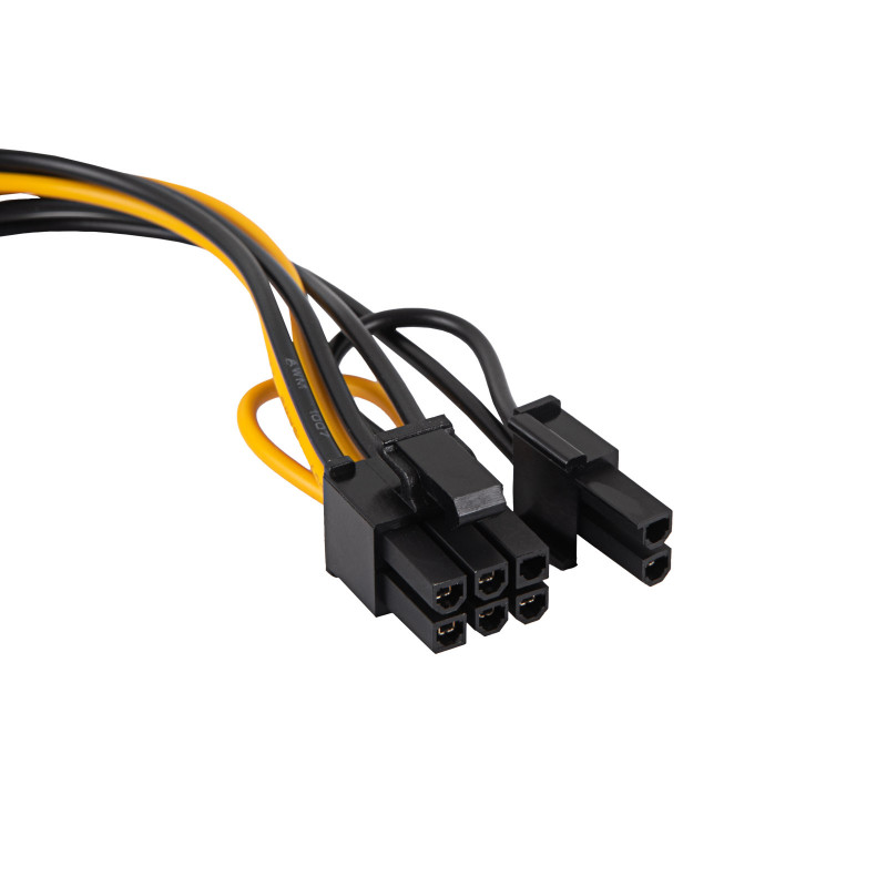 Cabo adaptador Akyga AK-CA-80 SATA de alimentação para PCIe 6+2 pinos, 15 cm