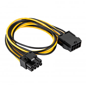 Cabo de extensão de alimentação Akyga AK-CA-82 PCIe 8 pinos (6+2), 6+2 pinos (macho) para 8 pinos (fêmea), 40 cm