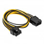 Cabo de extensão de alimentação Akyga AK-CA-82 PCIe 8 pinos (6+2), 6+2 pinos (macho) para 8 pinos (fêmea), 40 cm